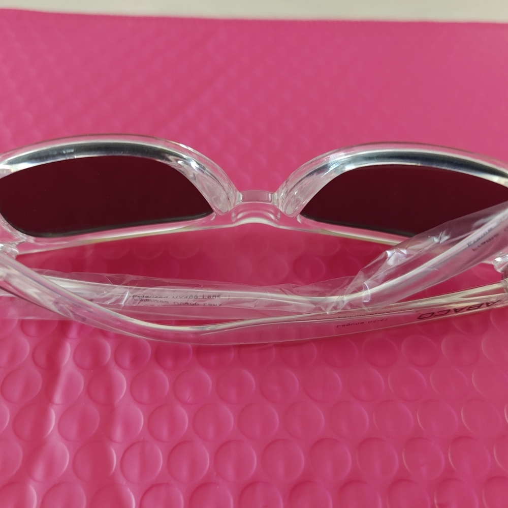 Abaco Sunglasses Unisex Laguna Crystal Clear Style Fire Mirror Polarized UV Lens - Picture 5 of 8